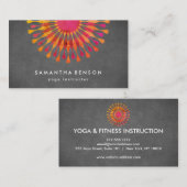 Elegant Lotus Flower Logo Yoga Instructor Visitekaartje (Voorkant / Achterkant)