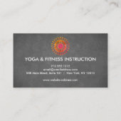 Elegant Lotus Flower Logo Yoga Instructor Visitekaartje (Achterkant)