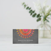 Elegant Lotus Flower Logo Yoga Instructor Visitekaartje (Staand voorkant)