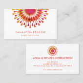 Elegant Lotus Flower Logo Yoga Instructor Visitekaartje (Voorkant / Achterkant)