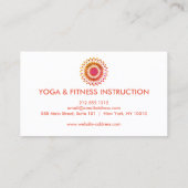 Elegant Lotus Flower Logo Yoga Instructor Visitekaartje (Achterkant)
