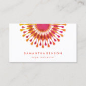 Elegant Lotus Flower Logo Yoga Instructor Visitekaartje (Voorkant)