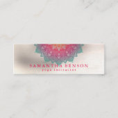 Elegant Lotus Flower Logo Yoga Mini Visitekaartje (Voorkant)