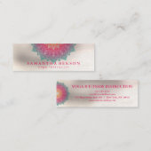 Elegant Lotus Flower Logo Yoga Mini Visitekaartje (Voorkant / Achterkant)