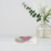 Elegant Lotus Flower Logo Yoga Mini Visitekaartje (Staand voorkant)