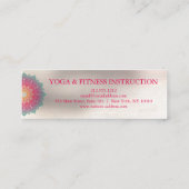 Elegant Lotus Flower Logo Yoga Mini Visitekaartje (Achterkant)