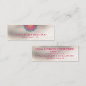 Elegant Lotus Flower Logo Yoga Mini Visitekaartje (Voorkant / Achterkant)