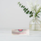 Elegant Lotus Flower Logo Yoga Mini Visitekaartje (Staand voorkant)