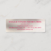 Elegant Lotus Flower Logo Yoga Mini Visitekaartje (Achterkant)