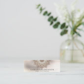 Elegant Lotus Flower Logo Yoga Mini Visitekaartje (Staand voorkant)