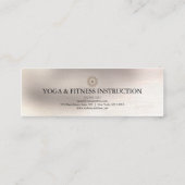 Elegant Lotus Flower Logo Yoga Mini Visitekaartje (Achterkant)