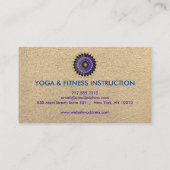 Elegant Lotus Flower Logo Yoga Paarse Achtergrond Visitekaartje (Achterkant)