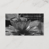 Elegant Lotus Flower Logo Yoga Square Business Aut Visitekaartje (Voorkant)