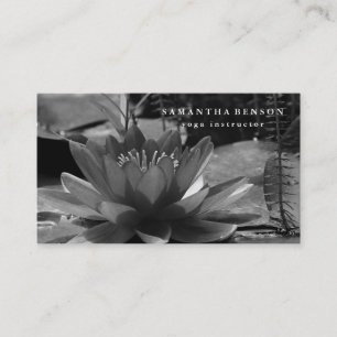 Elegant Lotus Flower Logo Yoga Square Business Aut Visitekaartje