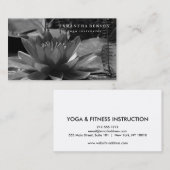 Elegant Lotus Flower Logo Yoga Square Business Aut Visitekaartje (Voorkant / Achterkant)