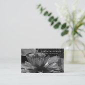 Elegant Lotus Flower Logo Yoga Square Business Aut Visitekaartje (Staand voorkant)