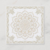 Elegant Lotus Flower Logo Yoga Vierkante Visitekaartje (Voorkant)