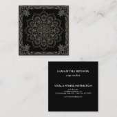 Elegant Lotus Flower Logo Yoga Vierkante Visitekaartje (Voorkant / Achterkant)