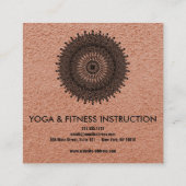 Elegant Lotus Flower Logo Yoga Vierkante Visitekaartje (Achterkant)