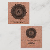 Elegant Lotus Flower Logo Yoga Vierkante Visitekaartje (Voorkant / Achterkant)