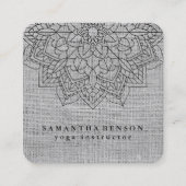 Elegant Lotus Flower Logo Yoga Vierkante Visitekaartje (Voorkant)