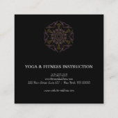 Elegant Lotus Flower Logo Yoga Vierkante Visitekaartje (Achterkant)