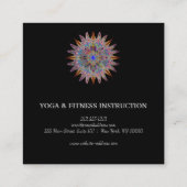 Elegant Lotus Flower Logo Yoga Vierkante Visitekaartje (Achterkant)