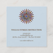 Elegant Lotus Flower Logo Yoga Vierkante Visitekaartje (Achterkant)