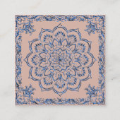 Elegant Lotus Flower Logo Yoga Vierkante Visitekaartje (Voorkant)