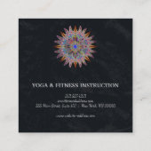 Elegant Lotus Flower Logo Yoga Vierkante Visitekaartje (Achterkant)