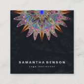 Elegant Lotus Flower Logo Yoga Vierkante Visitekaartje (Voorkant)