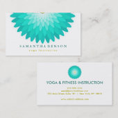 Elegant Lotus Flower Logo Yoga Visitekaartje (Voorkant / Achterkant)