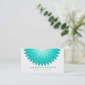Elegant Lotus Flower Logo Yoga Visitekaartje (Staand voorkant)