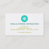 Elegant Lotus Flower Logo Yoga Visitekaartje (Achterkant)