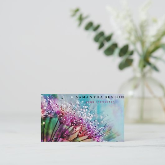 Elegant Lotus Flower Logo Yoga Visitekaartje (Staand voorkant)