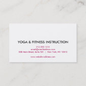 Elegant Lotus Flower Logo Yoga Visitekaartje (Achterkant)