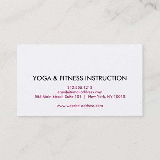 Elegant Lotus Flower Logo Yoga Visitekaartje (Achterkant)