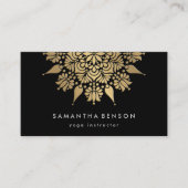 Elegant Lotus Flower Logo Yoga Visitekaartje (Voorkant)