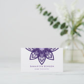 Elegant Lotus Flower Logo Yoga Visitekaartje (Staand voorkant)