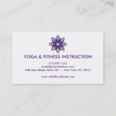 Elegant Lotus Flower Logo Yoga Visitekaartje (Achterkant)
