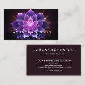 Elegant Lotus Flower Logo Yoga Visitekaartje (Voorkant / Achterkant)