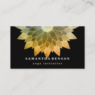 Elegant Lotus Flower Logo Yoga Visitekaartje