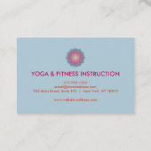 Elegant Lotus Flower Logo Yoga Visitekaartje (Achterkant)