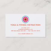 Elegant Lotus Flower Logo Yoga Visitekaartje (Achterkant)