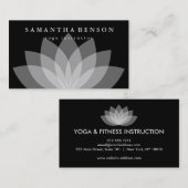 Elegant Lotus Flower Logo Yoga Visitekaartje (Voorkant / Achterkant)