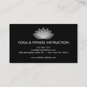 Elegant Lotus Flower Logo Yoga Visitekaartje (Achterkant)