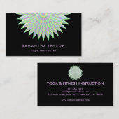 Elegant Lotus Flower Logo Yoga Visitekaartje (Voorkant / Achterkant)