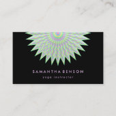 Elegant Lotus Flower Logo Yoga Visitekaartje (Voorkant)