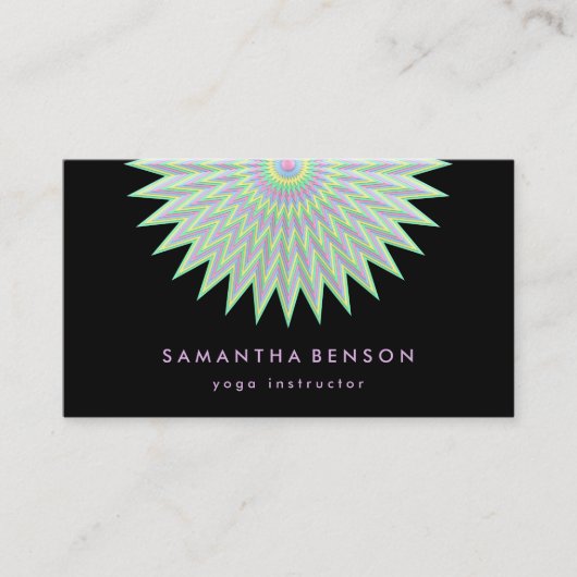 Elegant Lotus Flower Logo Yoga Visitekaartje (Voorkant)