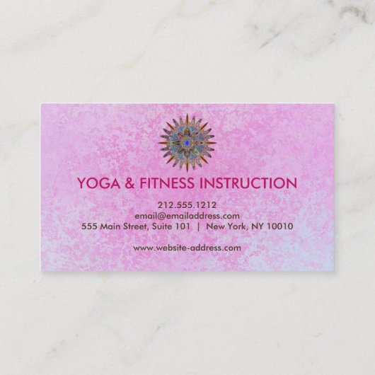 Elegant Lotus Flower Logo Yoga Visitekaartje (Achterkant)